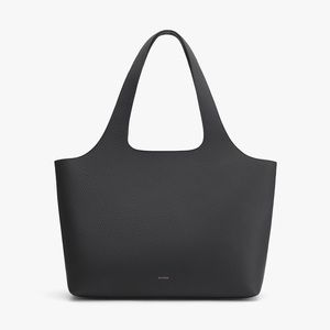 Cuyana black leather system tote bag 13 inch